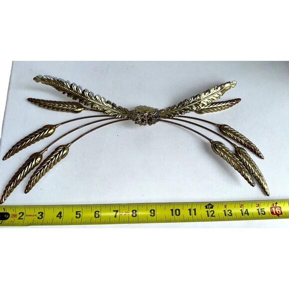 Vintage MCM Brass Copper Metal Flower Wall Art Decor Set of 5 Mid Century Modern - Picture 5 of 13